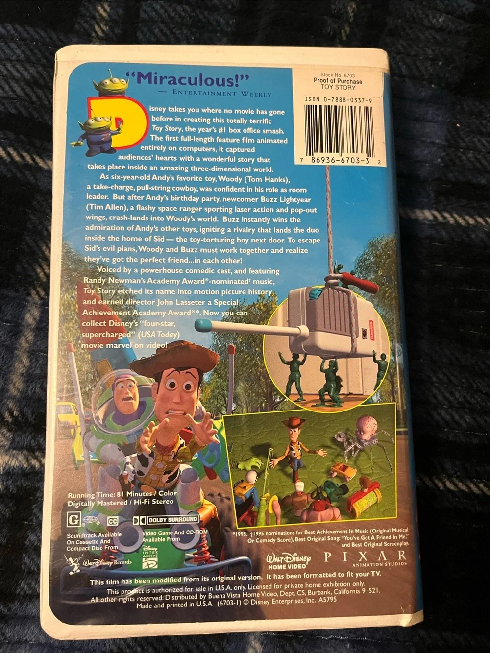 Toy Story original 90’s VHS